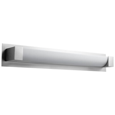 Oxygen Balance Vanity, 1-Light, LED, Satin Nickel, Matte White Shade, 29"W (3-547-24-BP224 3ZNEX) 3-547-24-BP224